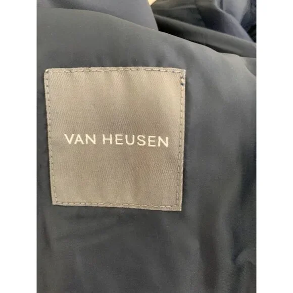 Boys Youth Van Heusen Two-Button Blazer Jacket Blue Size 12 Polyester NWT 7605